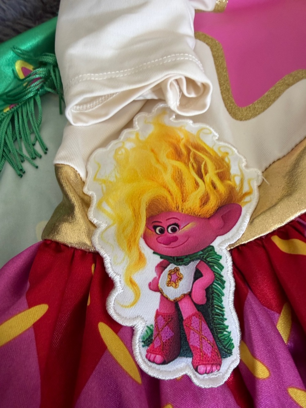 Trolls Viva Costume with Yellow Hood - Picture 3 of 6